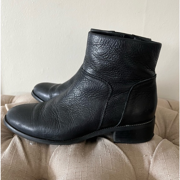 Franco Sarto Women's Leather Booties Ankle Boot - Picture 3 of 7